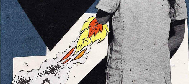 a little girl with a dead arm on fire