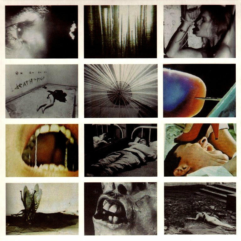 a patchwork of screenshots from old horror movies