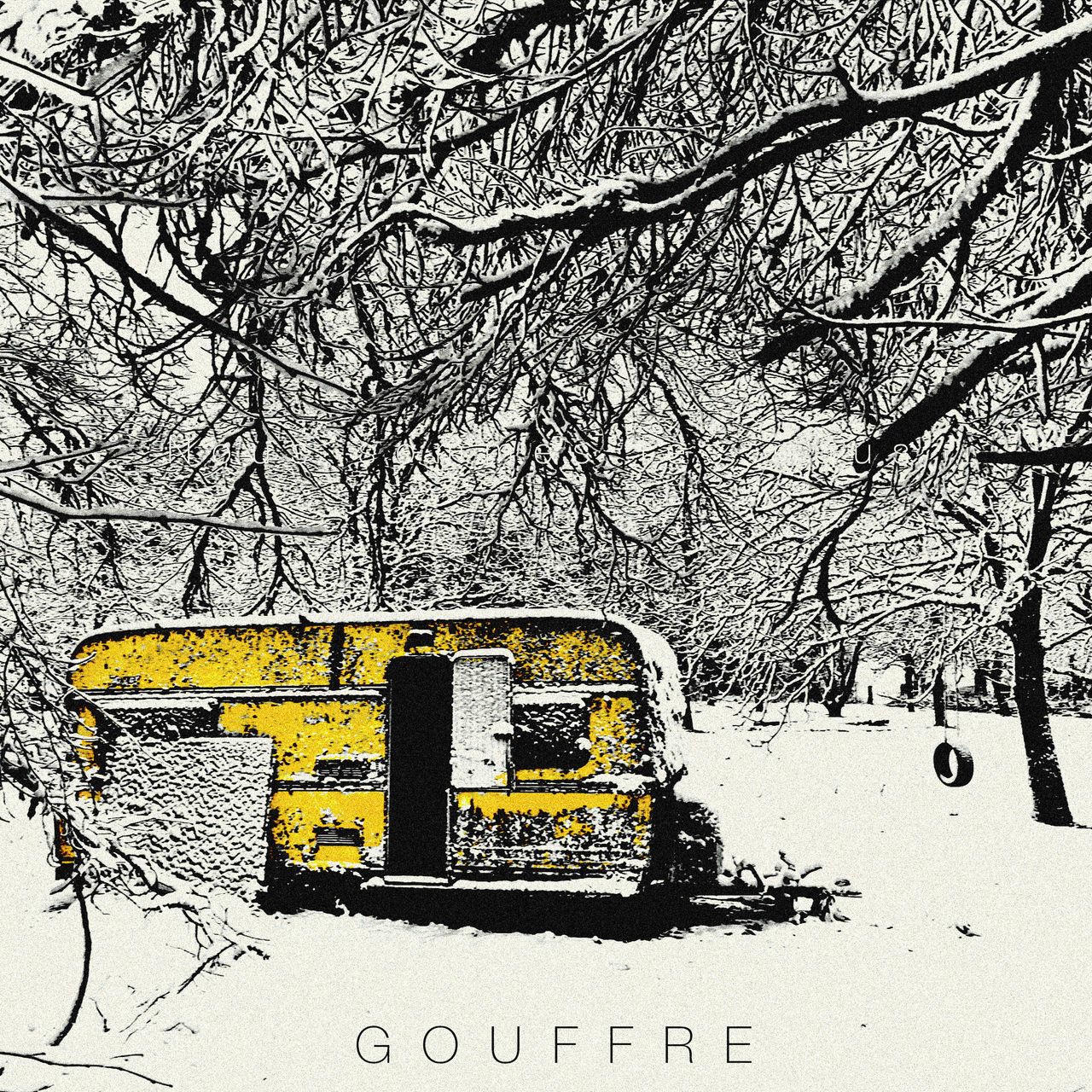 Caravan in a meusian snow